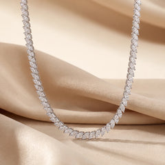 14 CT Marquise Cut Tennis Necklace