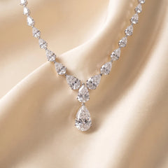 54 CT Pear Diamond Necklace