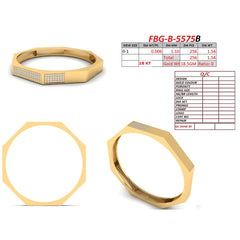 1.54 CT Diamond Pavé Panel Octagonal Bangle