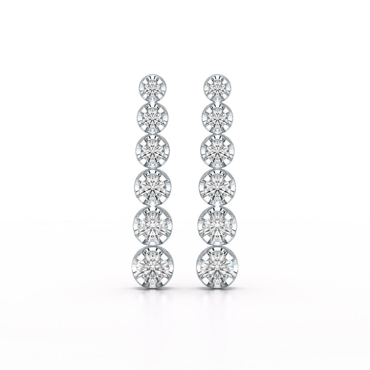 3 CT Lab Diamond Bridal Drop Dangle Earrings - Jama Jewels 
