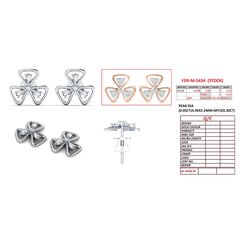 0.42 CT Pear Diamond Open Trefoil Studs