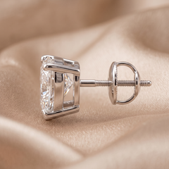 2.00 CT Heart Diamond Solitaire Stud Earrings