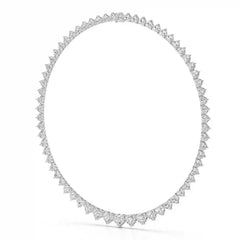 42.12 CT Lab Diamond Heart Cut Necklace