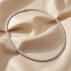 10.70 CT Round Diamond Tennis Necklace