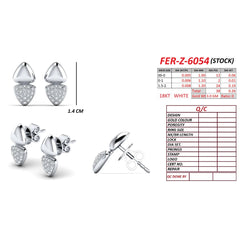 0.26 CT Diamond Pavé Double Triangle Stud Earrings