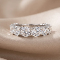 5 CT Round Diamond Half Eternity Ring