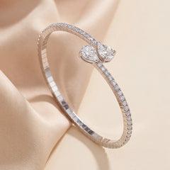 4.93 CT Pear Diamond Bypass Bangle