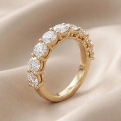 4.07 CT Round Diamond Half Eternity Ring