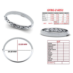 10.73 CT Diamond Full Pavé Bangle
