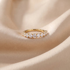 1.25 CT Round Diamond Half Eternity Band