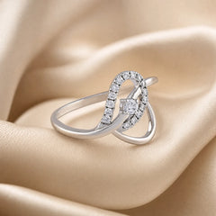 0.21 CT Round Infinity Loop Twist Ring