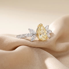 1.5 CT Pear Cut Cluster Ring