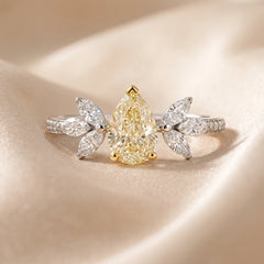 1.5 CT Pear Cut Cluster Ring