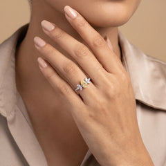1.5 CT Pear Cut Cluster Ring