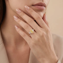 2.97 CT Radiant Diamond Cluster Ring