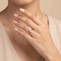 1.27 CT Pear Cut Solitaire Bridal Set