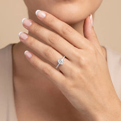 1.48 CT Oval Solitaire Pavé Band Ring