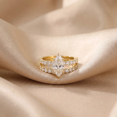 2.76 CT Marquise Solitaire Bridal Set