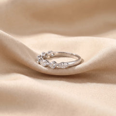 0.76 CT Multi Shape Half Eternity Band