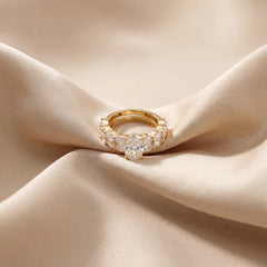 5.16 CT Oval Diamond Cluster Bridal Set