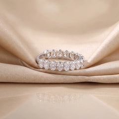2.04 CT Oval Cut Half Eternity Band
