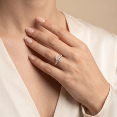 2.71 CT Pear & Baguette Three Stone Ring
