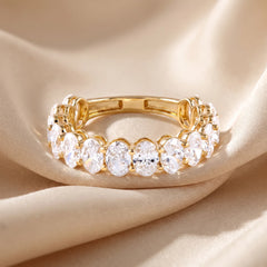 2.93 CT Oval Cut Half Eternity Ring