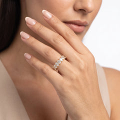 2.93 CT Oval Cut Half Eternity Ring
