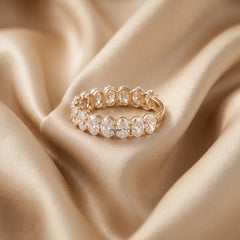 2.93 CT Oval Cut Half Eternity Ring