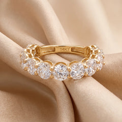 4.31 CT Round Cut Half Eternity Ring