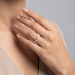 4.31 CT Round Cut Half Eternity Ring