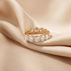 4.31 CT Round Cut Half Eternity Ring