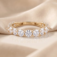 2 CT Round Half Eternity Band