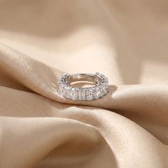 4.95 CT Radiant Cut Half Eternity Ring