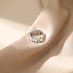 4.95 CT Radiant Cut Half Eternity Ring