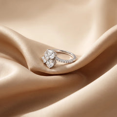 1.8 CT Multi-Shape Diamond Cluster Pavé Ring