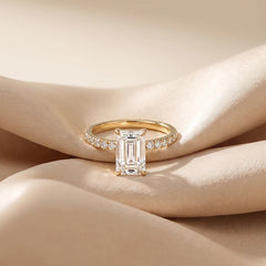 2.45 CT Radiant Pavé Diamond Ring