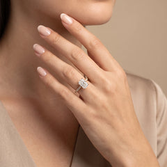 2.45 CT Radiant Pavé Diamond Ring