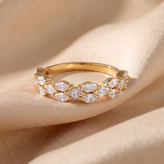 1.20 CT Marquise Cluster Half Eternity Ring