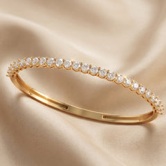 3.88 CT Round Diamond Half-Eternity Bangle