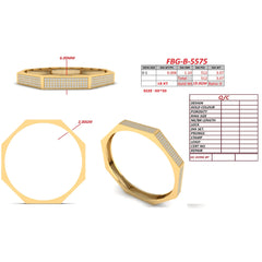3.07 CT Diamond Pavé Octagonal Bangle