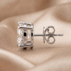 3.00 CT Round Diamond Four Prong Stud Earrings