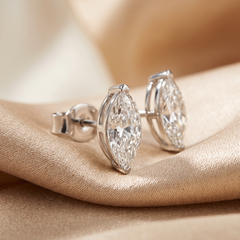 0.50 CT Marquise Diamond Solitaire Stud Earrings