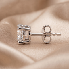 1.00 CT Round Diamond Solitaire Stud Earrings