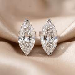 4.00 CT Marquise Diamond Solitaire Stud Earrings