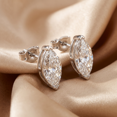 4.00 CT Marquise Diamond Solitaire Stud Earrings