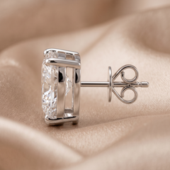 4.00 CT Heart Diamond Solitaire Stud Earrings