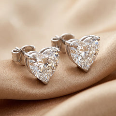 5.00 CT Heart Diamond Stud Earrings