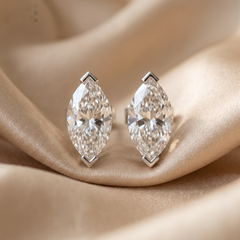 2.00 CT Marquise Diamond Solitaire Stud Earrings