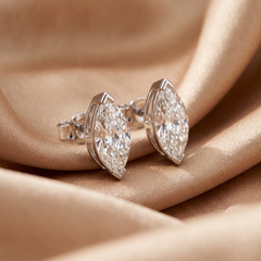 2.00 CT Marquise Diamond Solitaire Stud Earrings